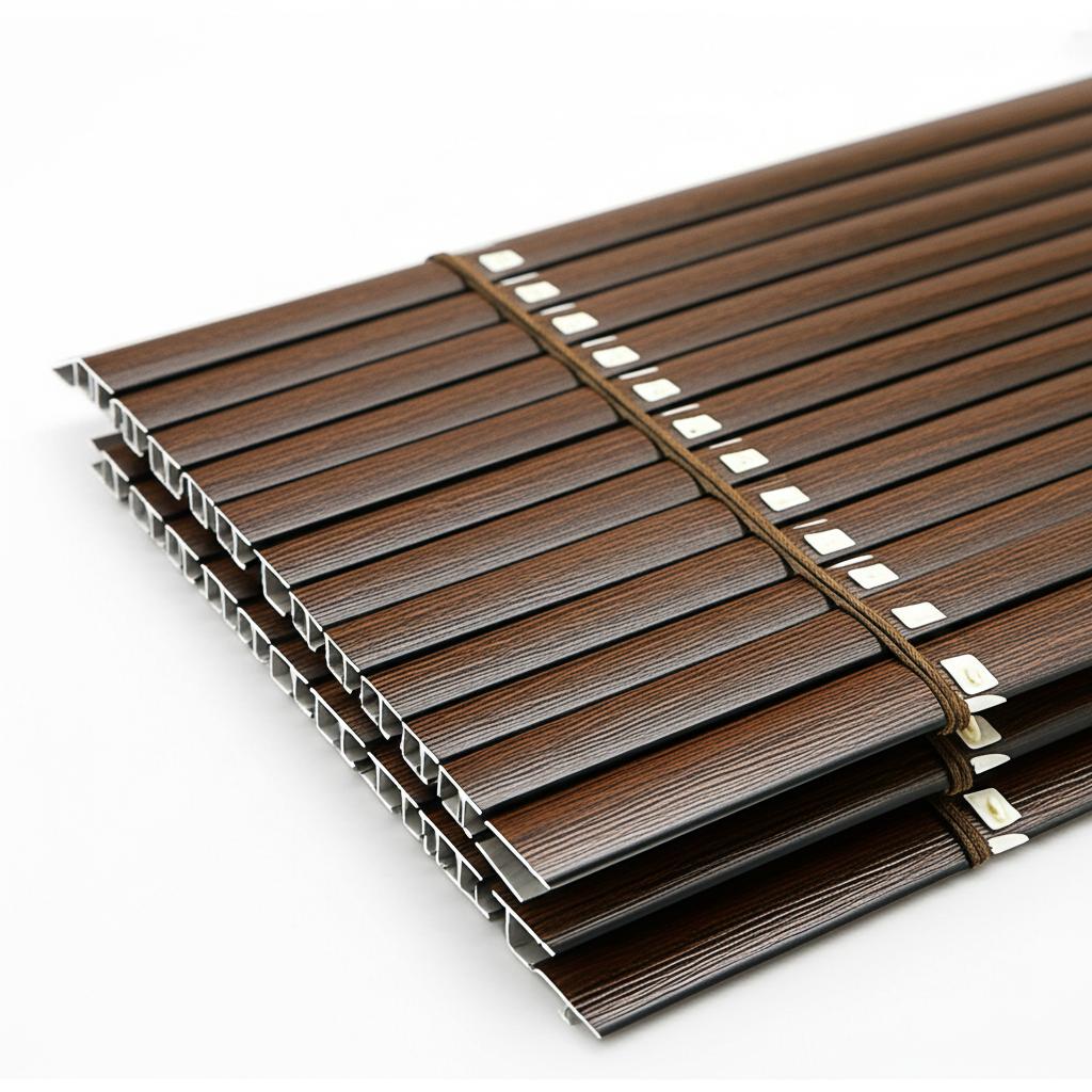 aluminium wood effect venetian blinds