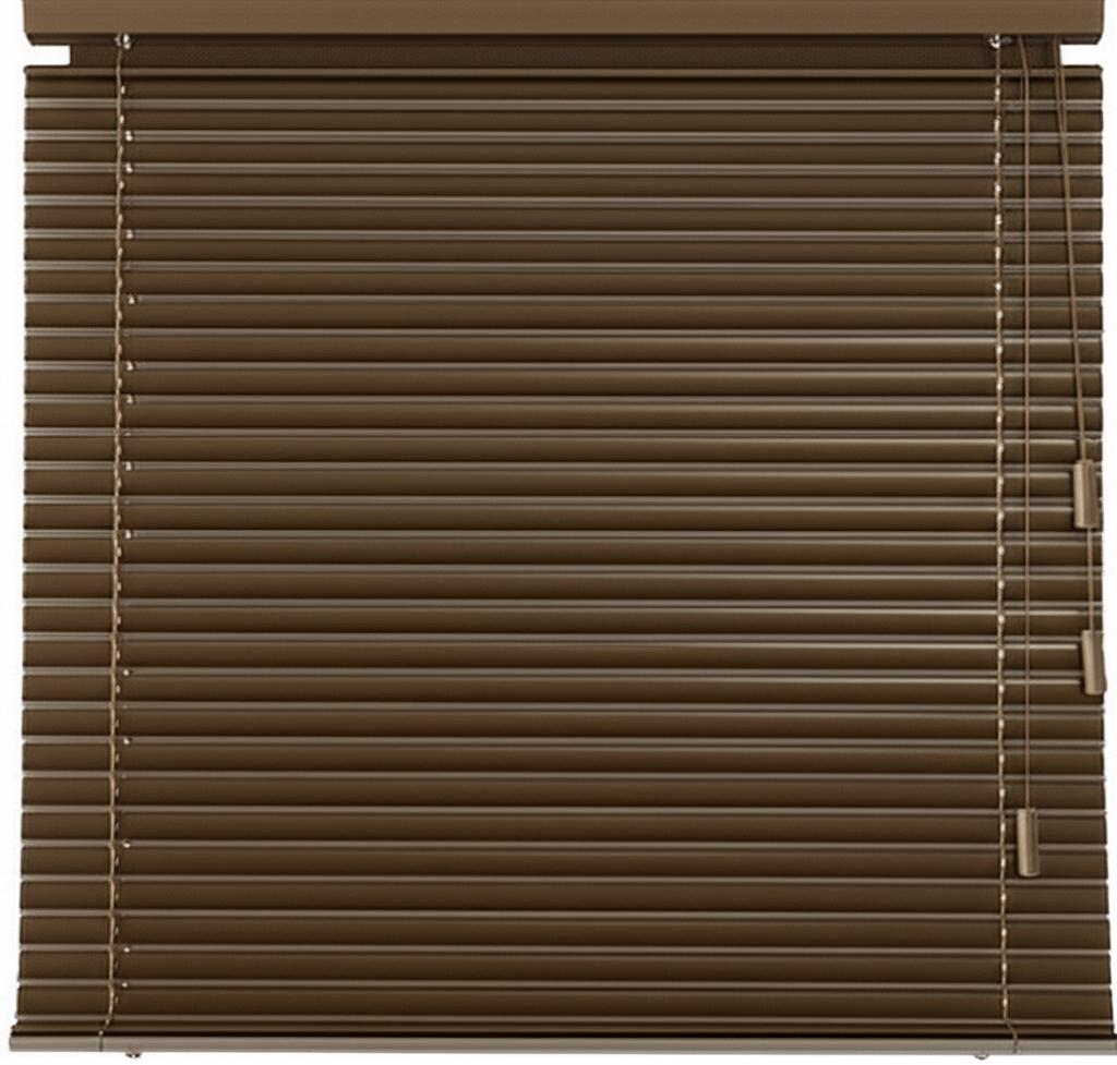 brown aluminium venetian blinds